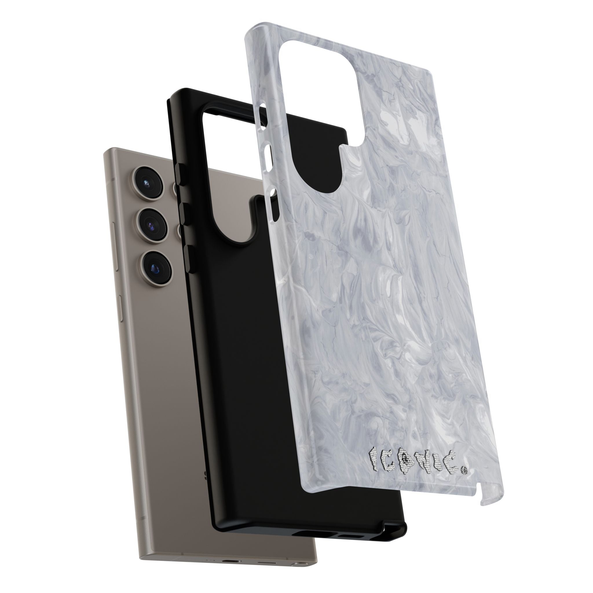 Silver Marble Tough Cases