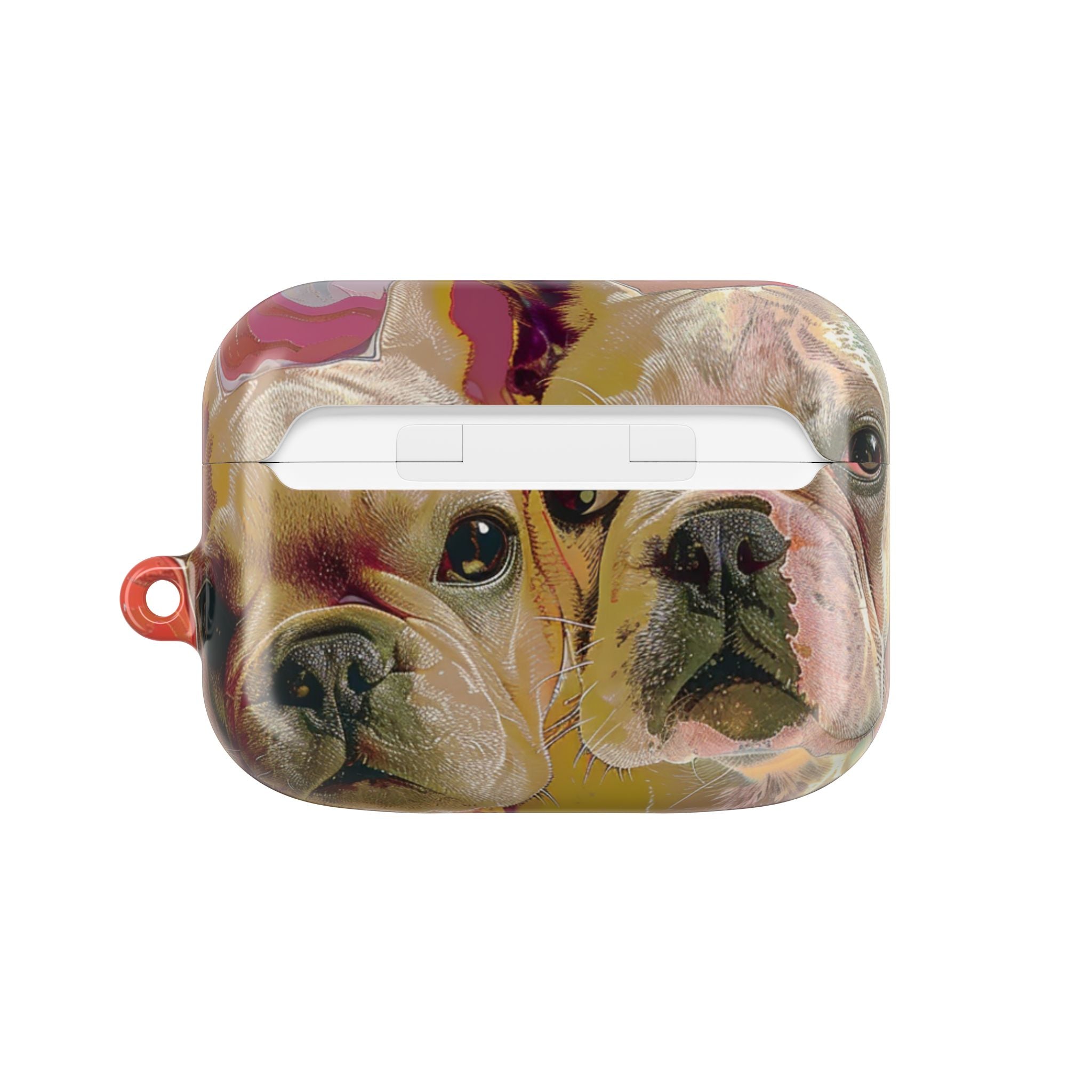 Pink Frenchie AirPods Case