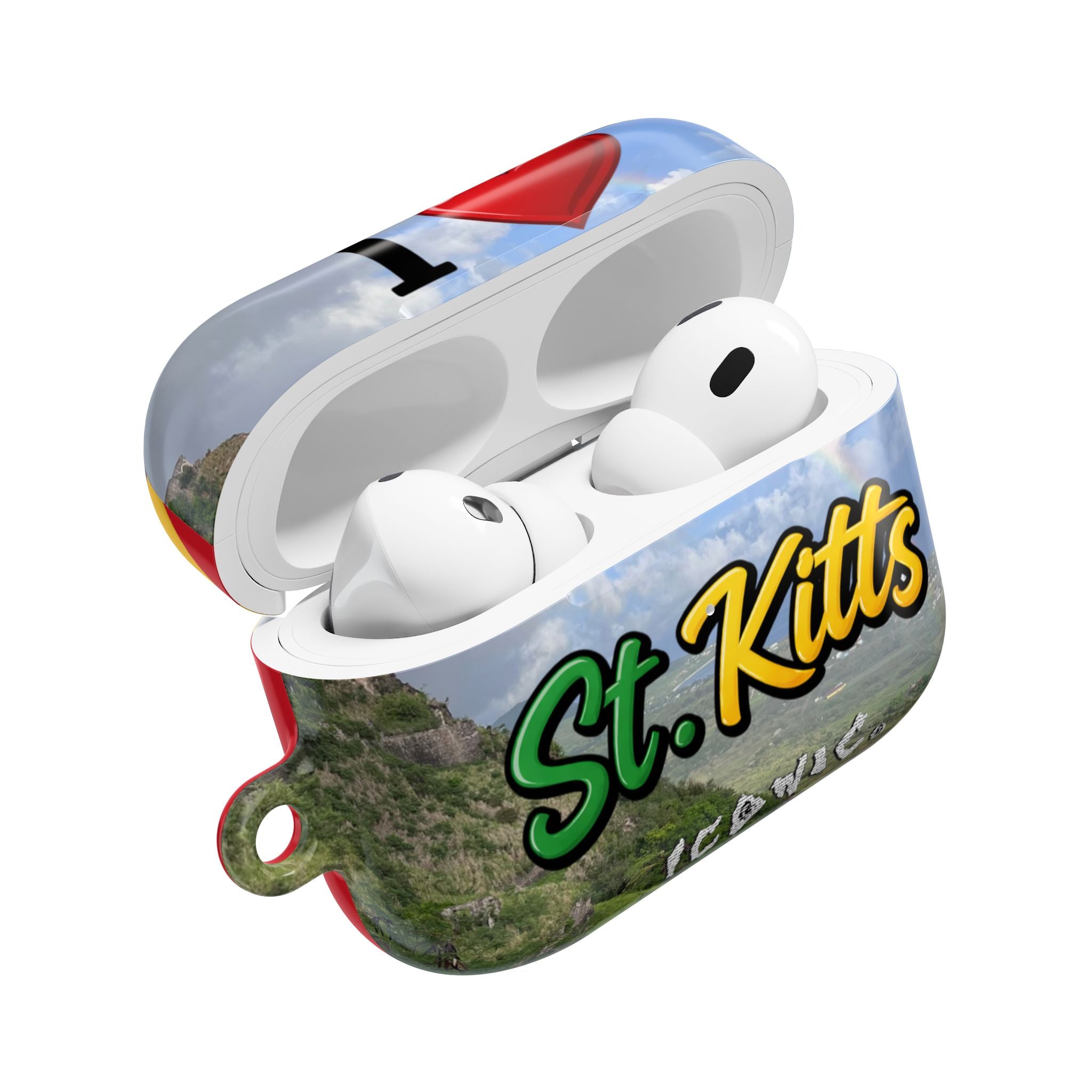 Iconic I Heart St. Kitts AirPods Case