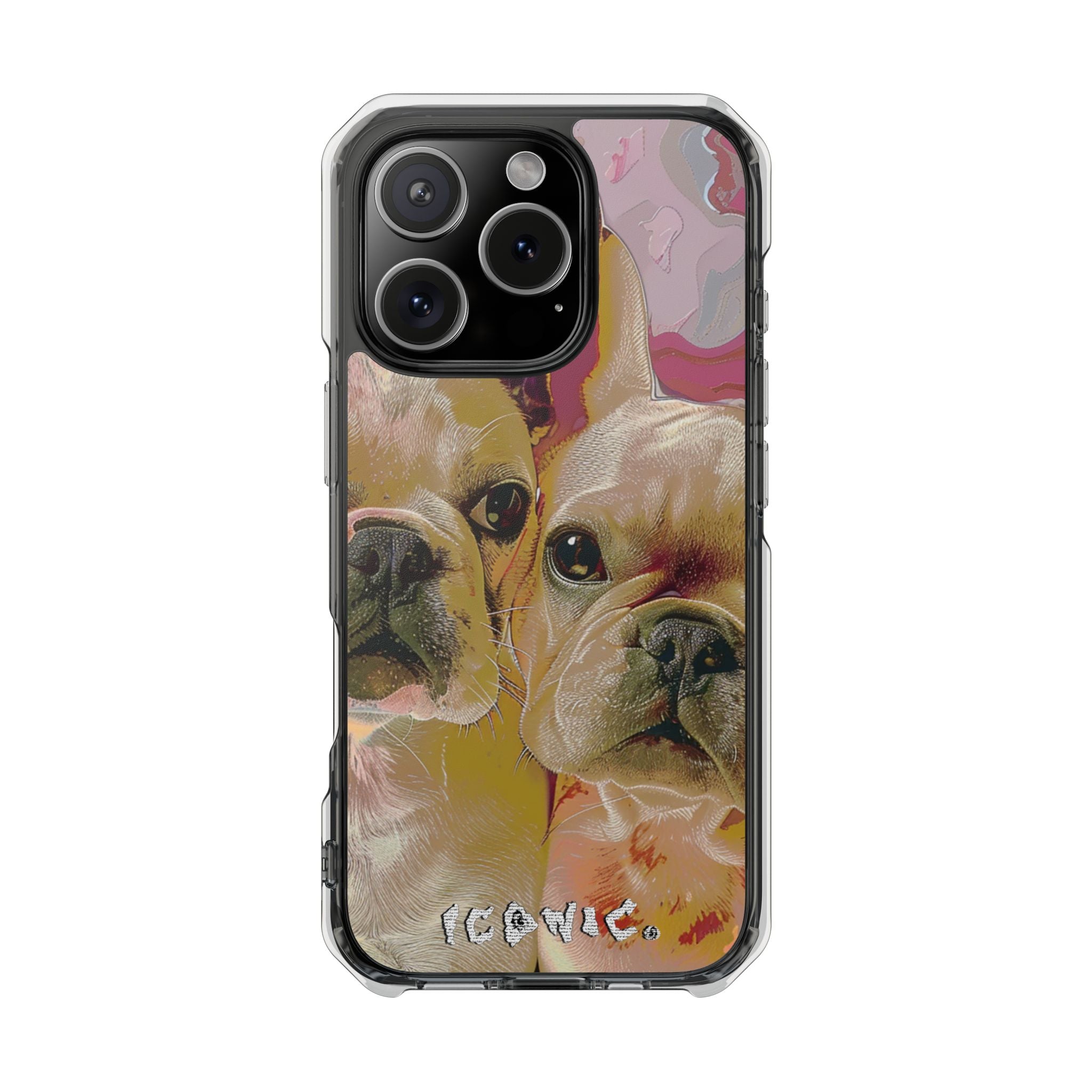 Pink Frenchie Magsafe Impact Cases