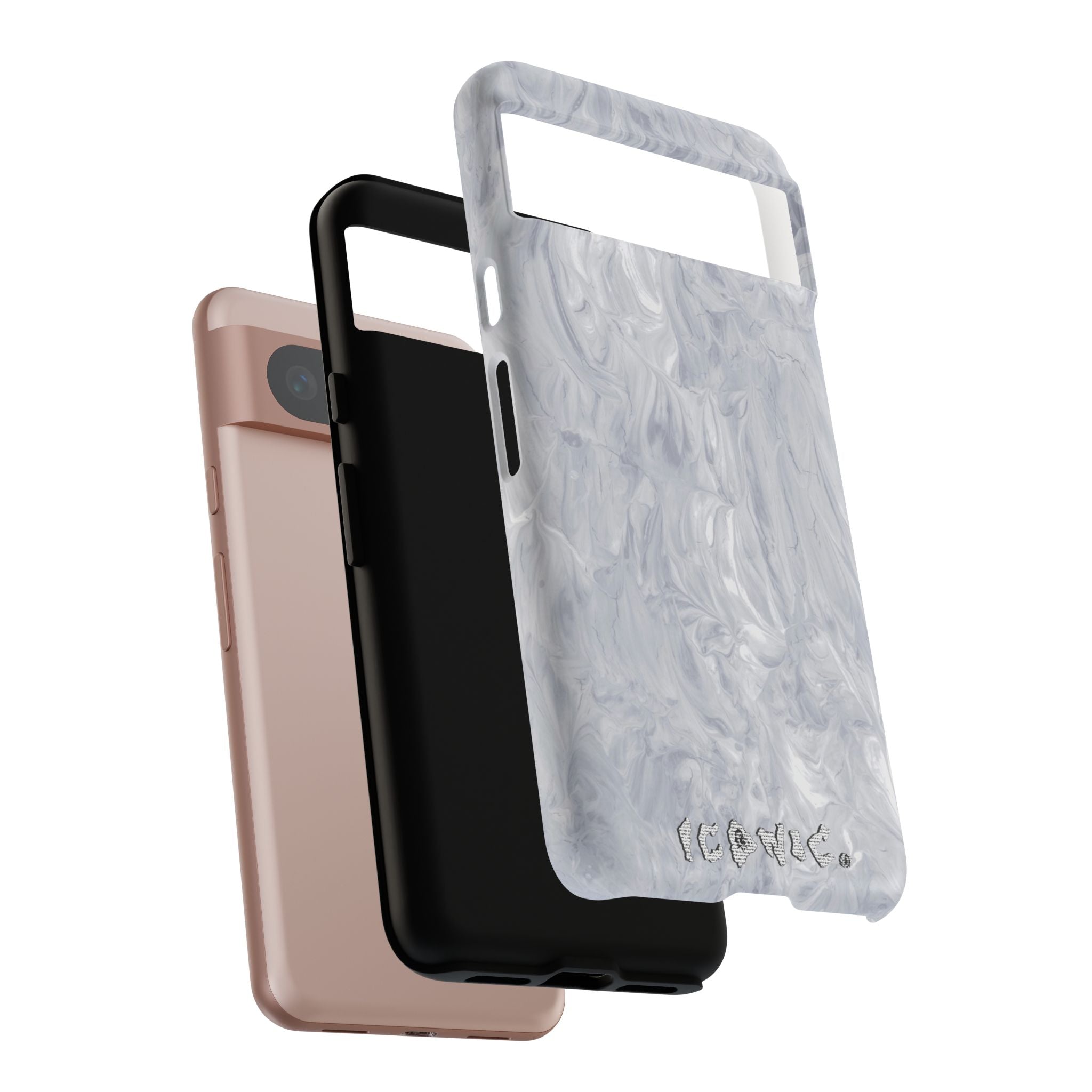 Silver Marble Tough Cases