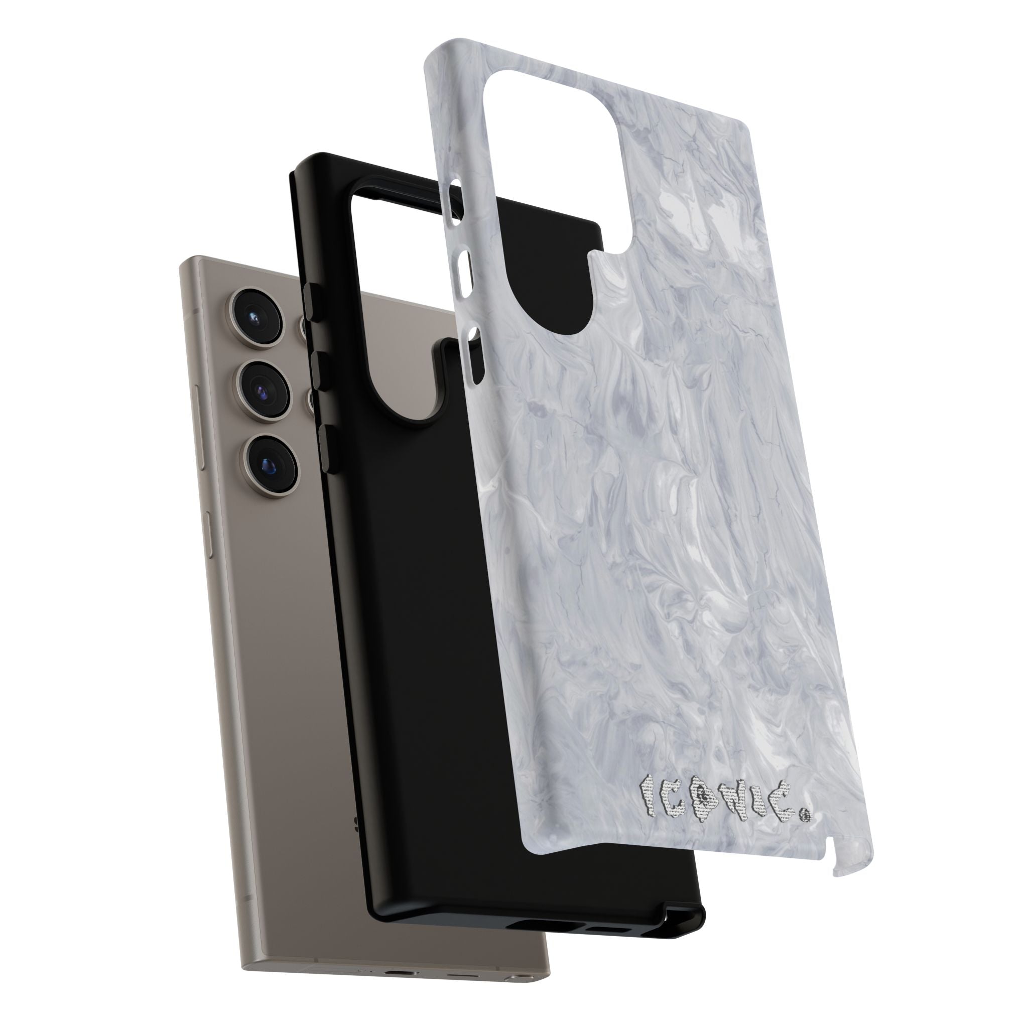 Silver Marble Tough Cases