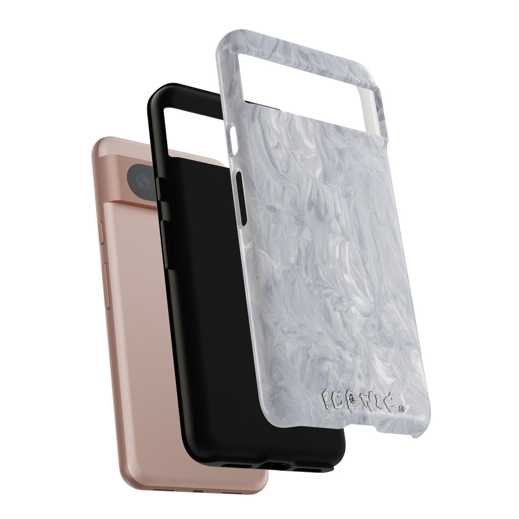 Silver Marble Tough Cases
