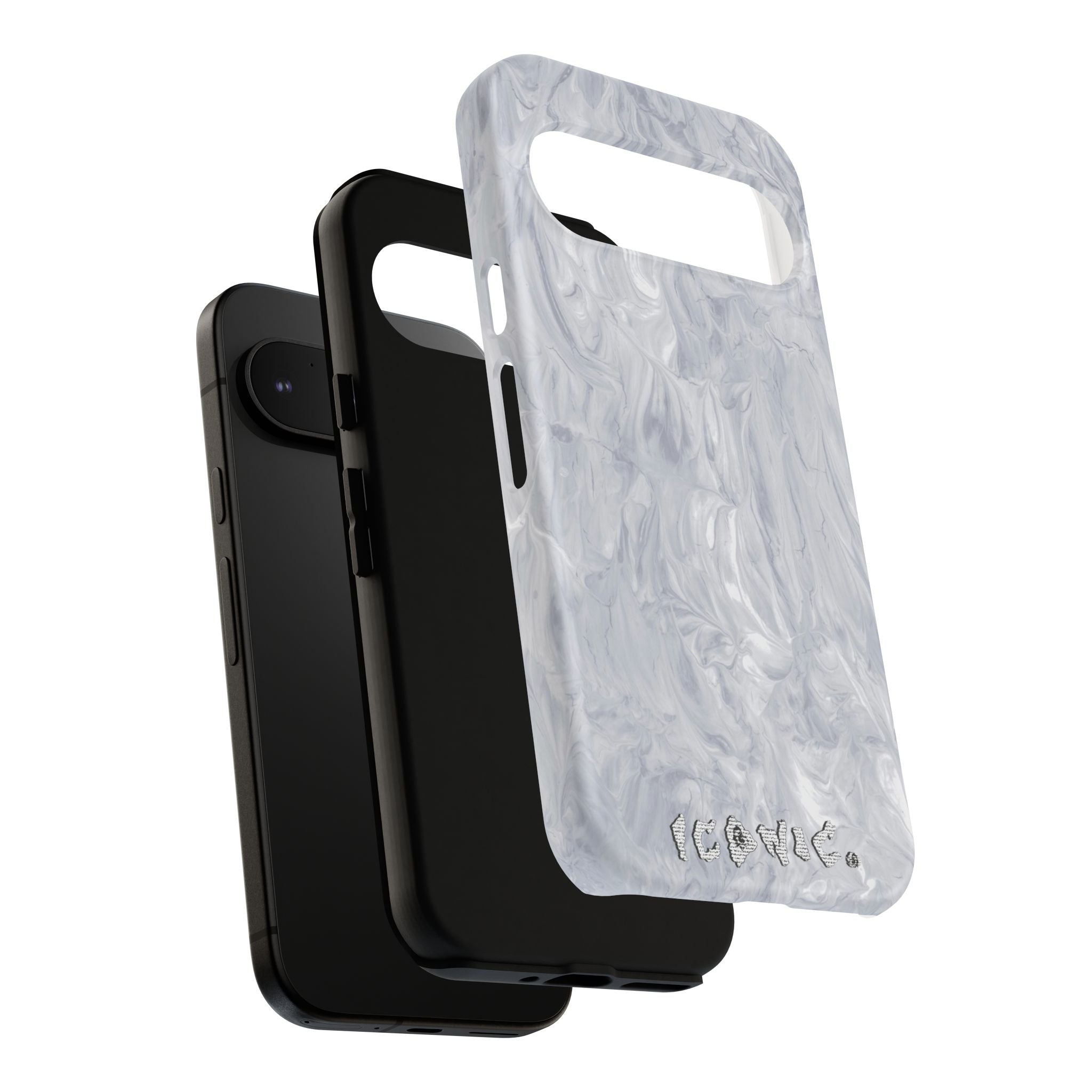 Silver Marble Tough Cases