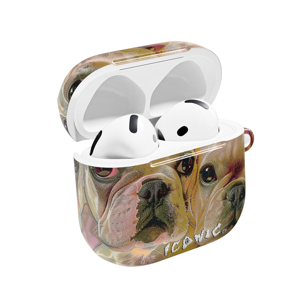 Pink Frenchie AirPods Case