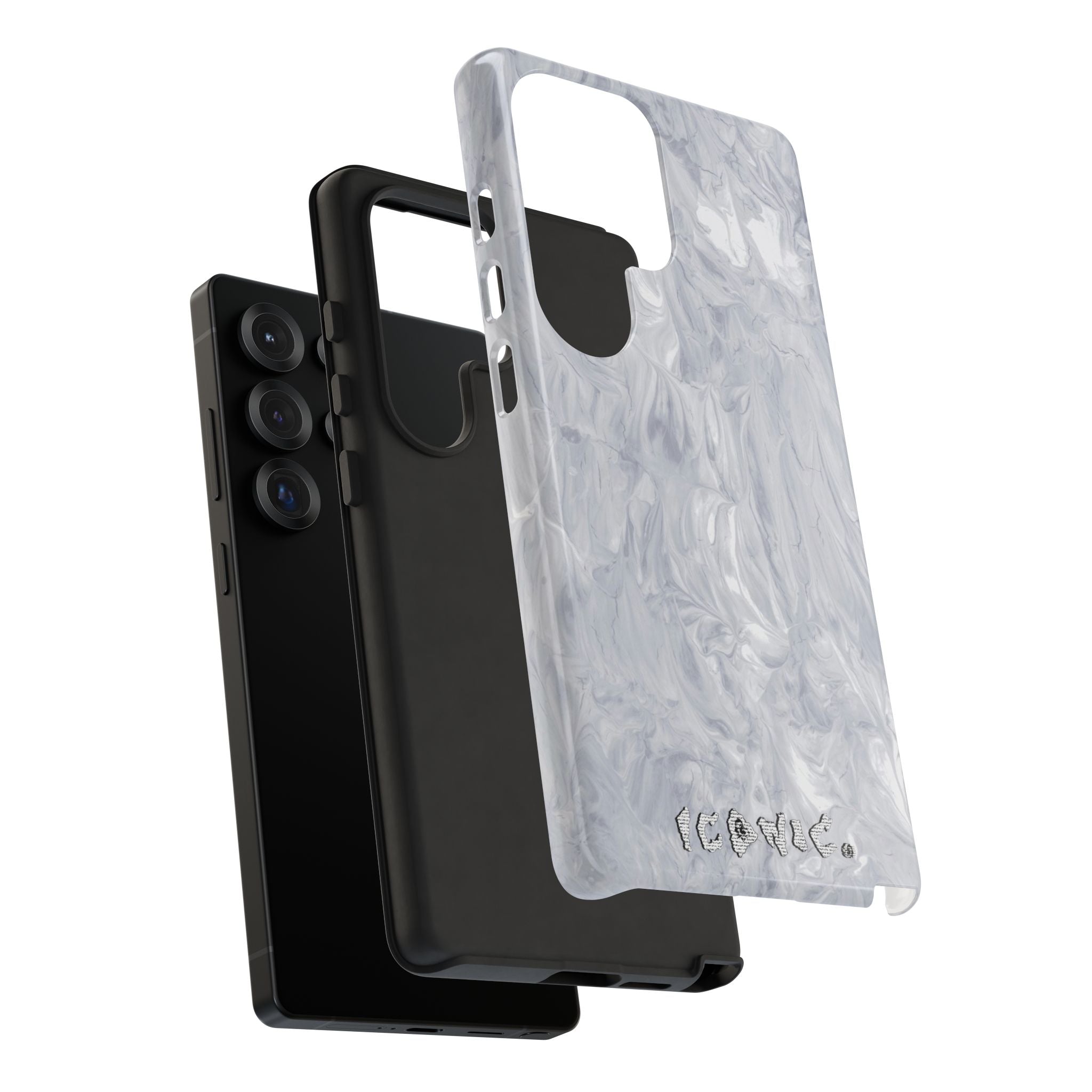 Silver Marble Tough Cases