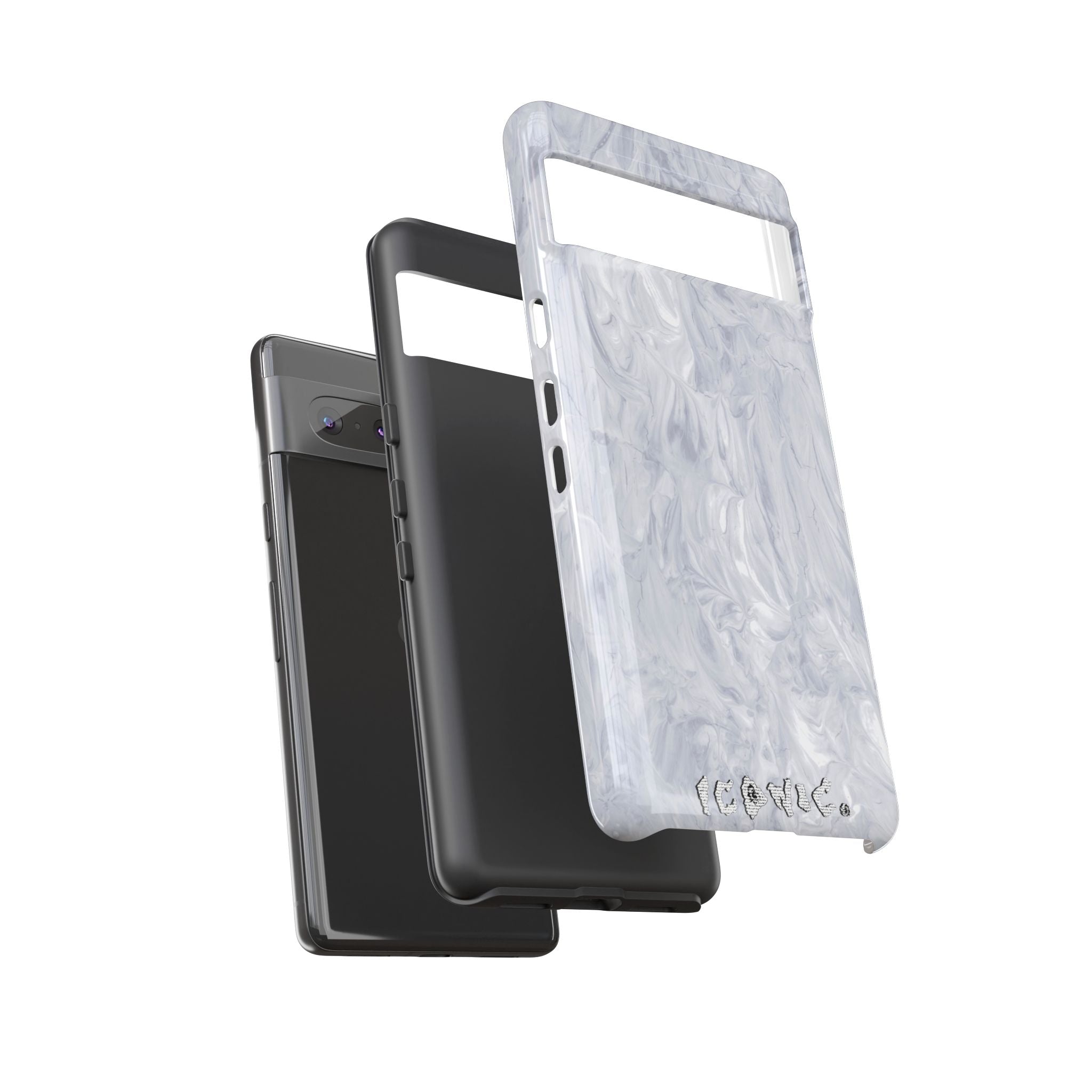 Silver Marble Tough Cases