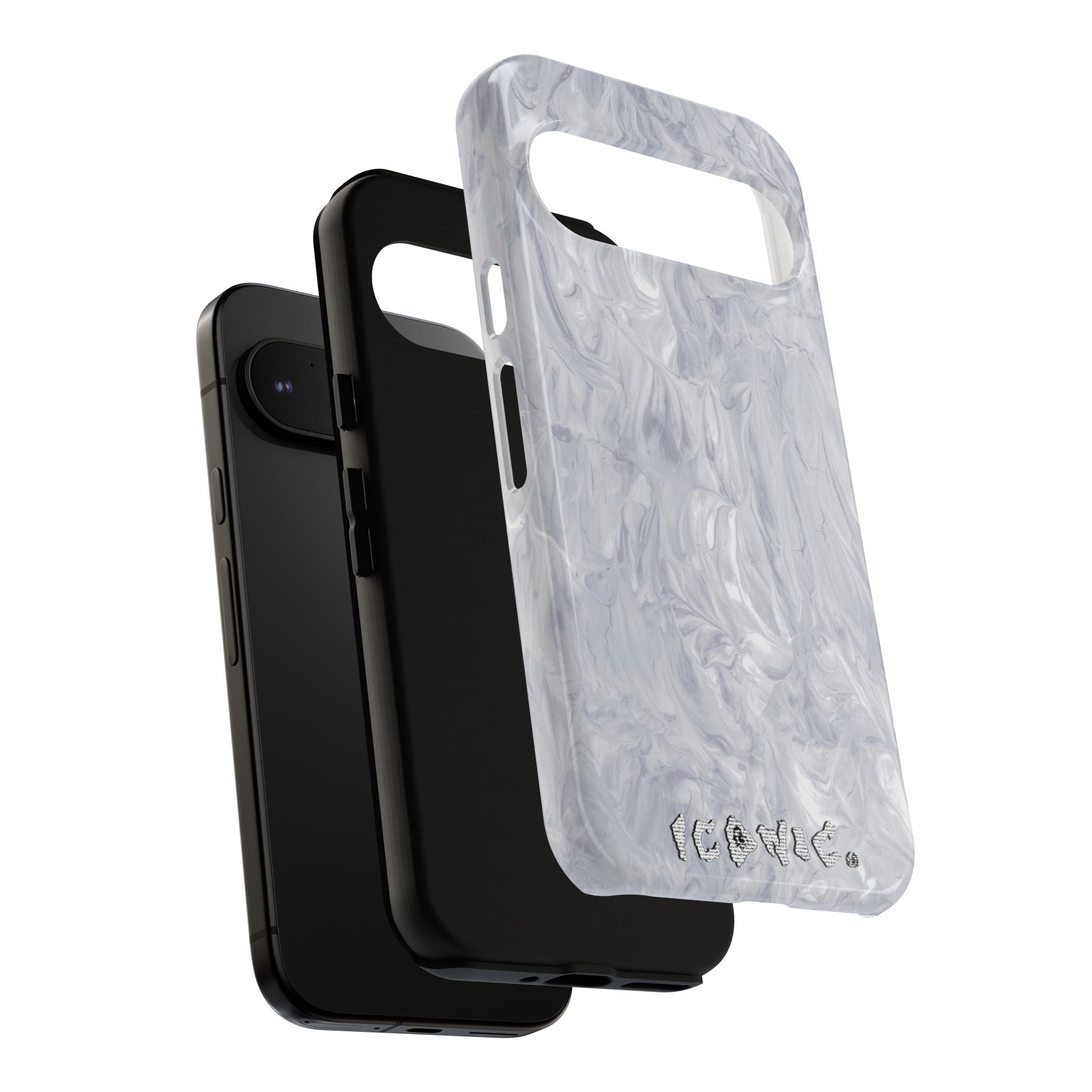 Silver Marble Tough Cases