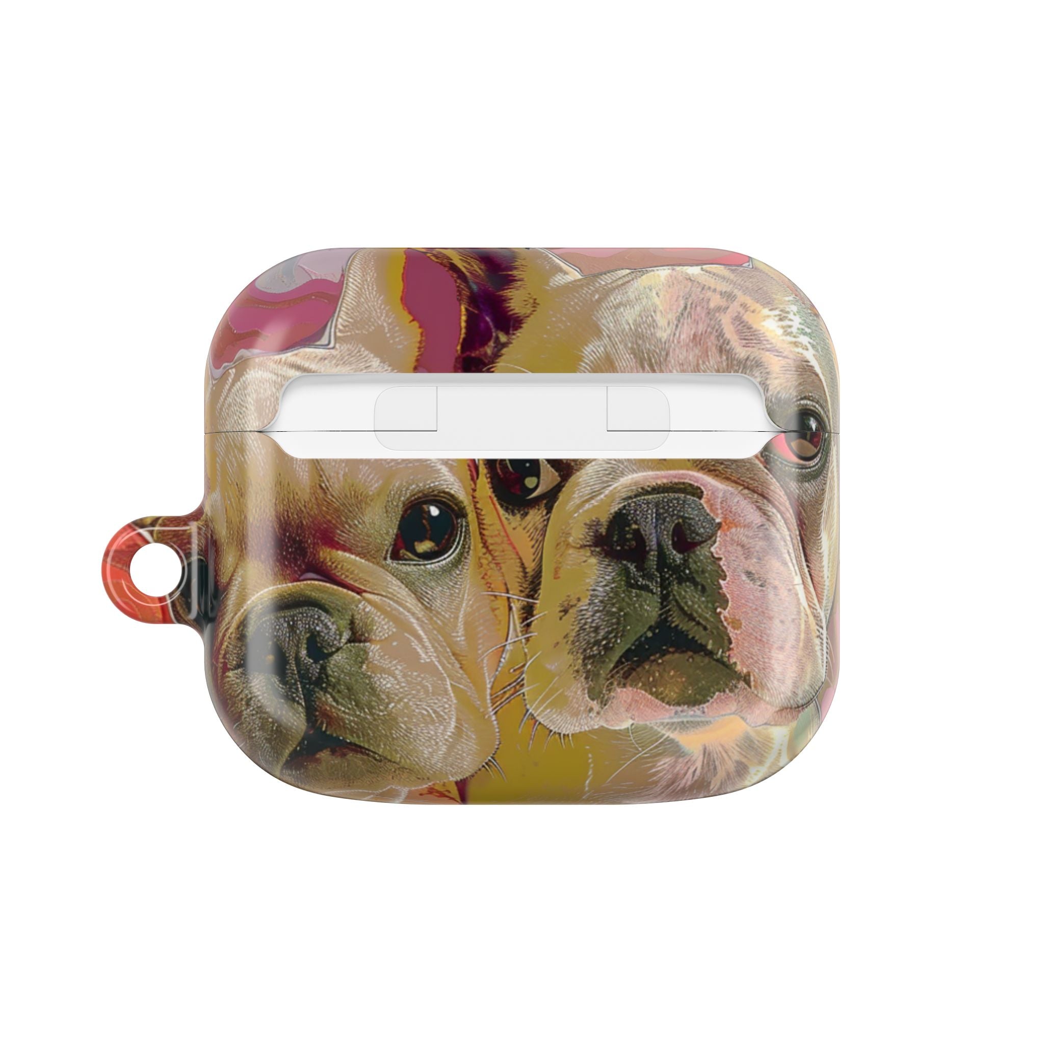 Pink Frenchie AirPods Case