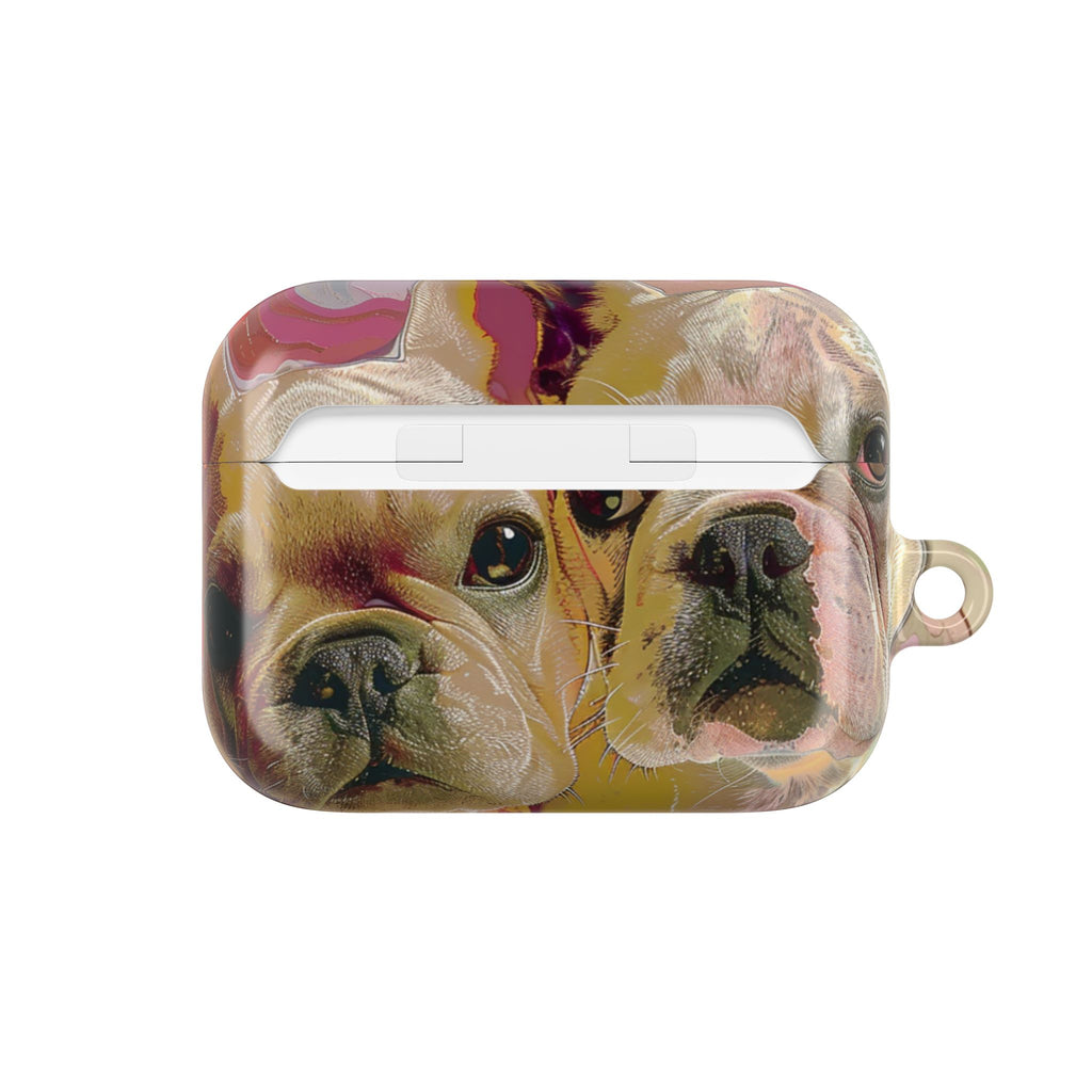 Pink Frenchie AirPods Case