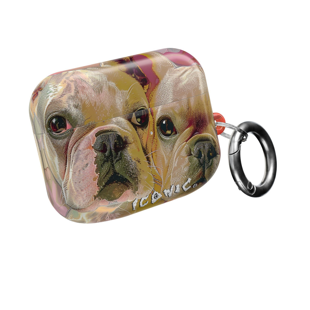 Pink Frenchie AirPods Case