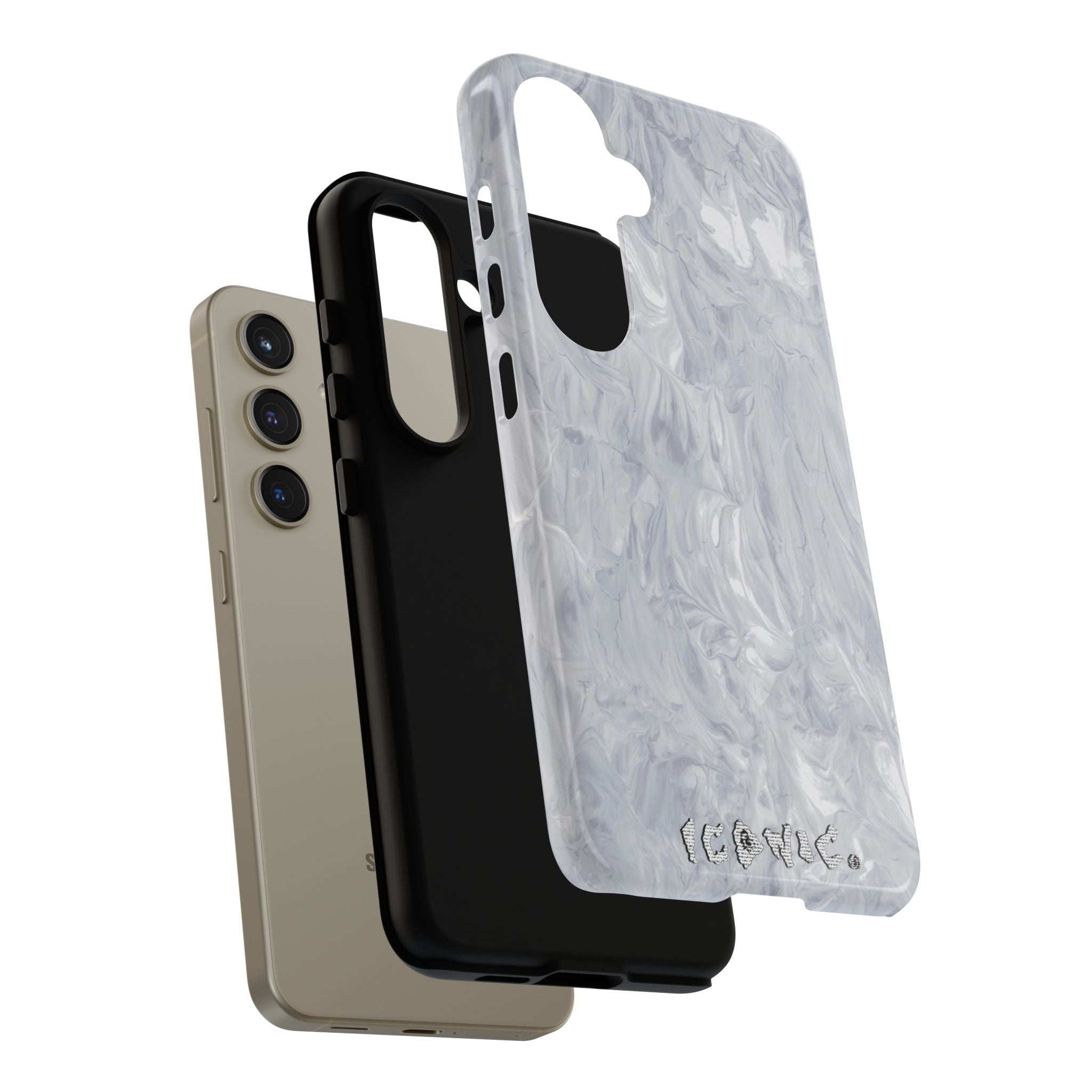Silver Marble Tough Cases