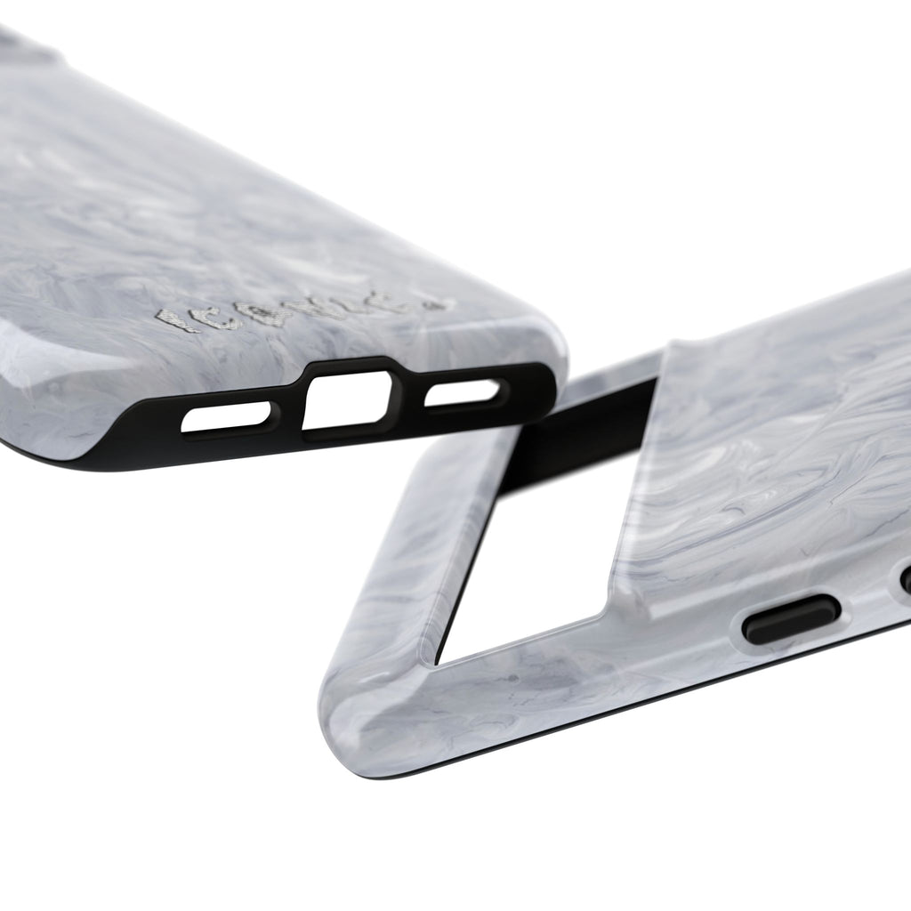Silver Marble Tough Cases