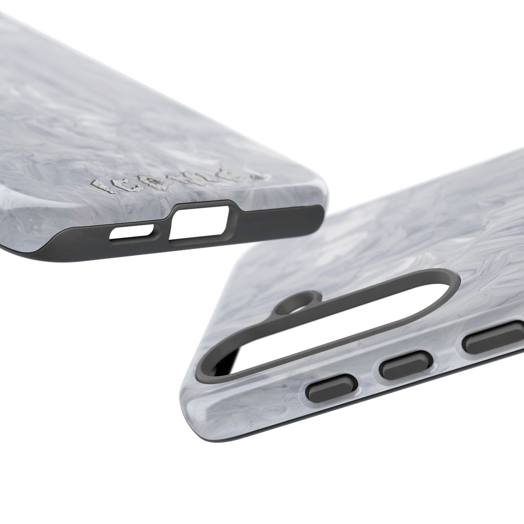 Silver Marble Tough Cases