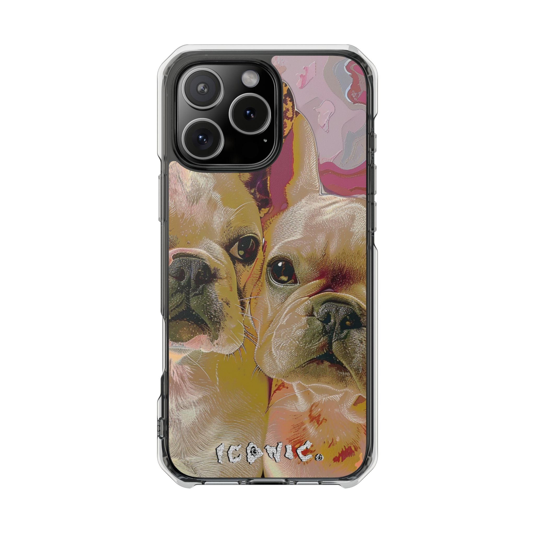 Pink Frenchie Magsafe Impact Cases