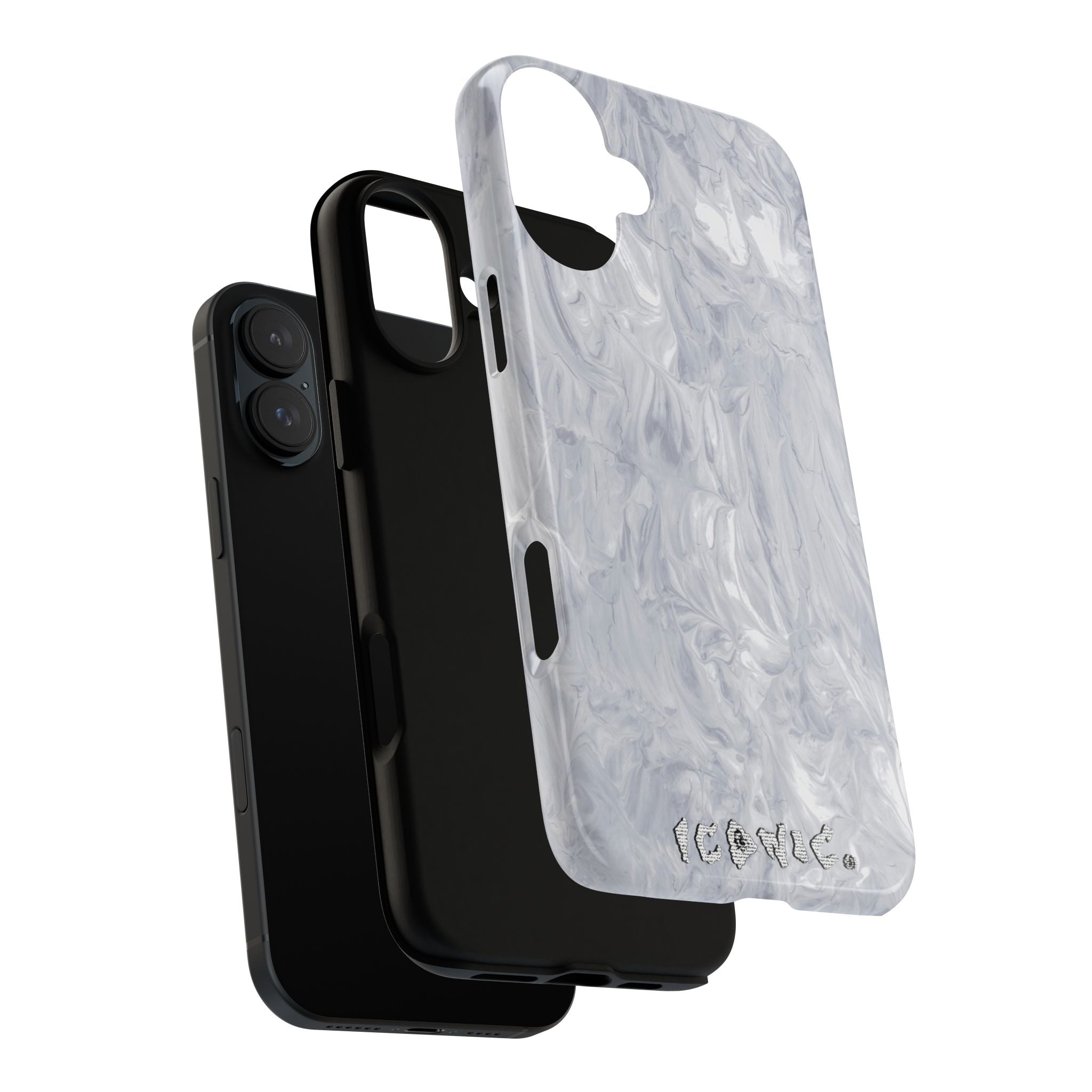 Silver Marble Tough Cases