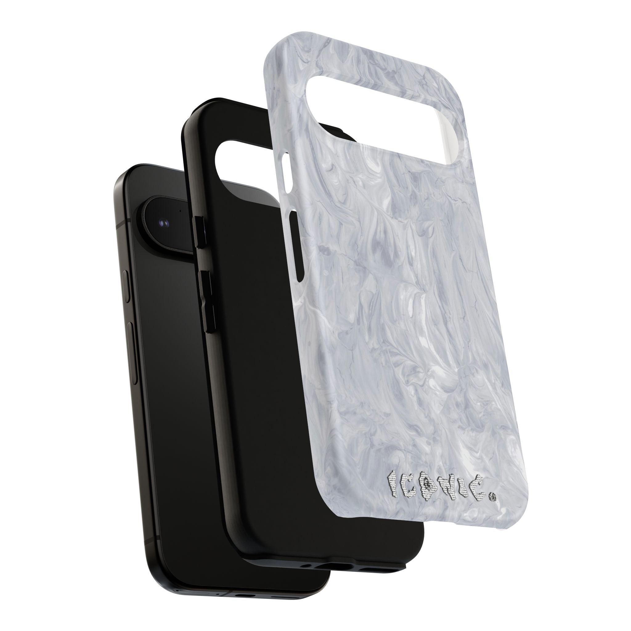 Silver Marble Tough Cases