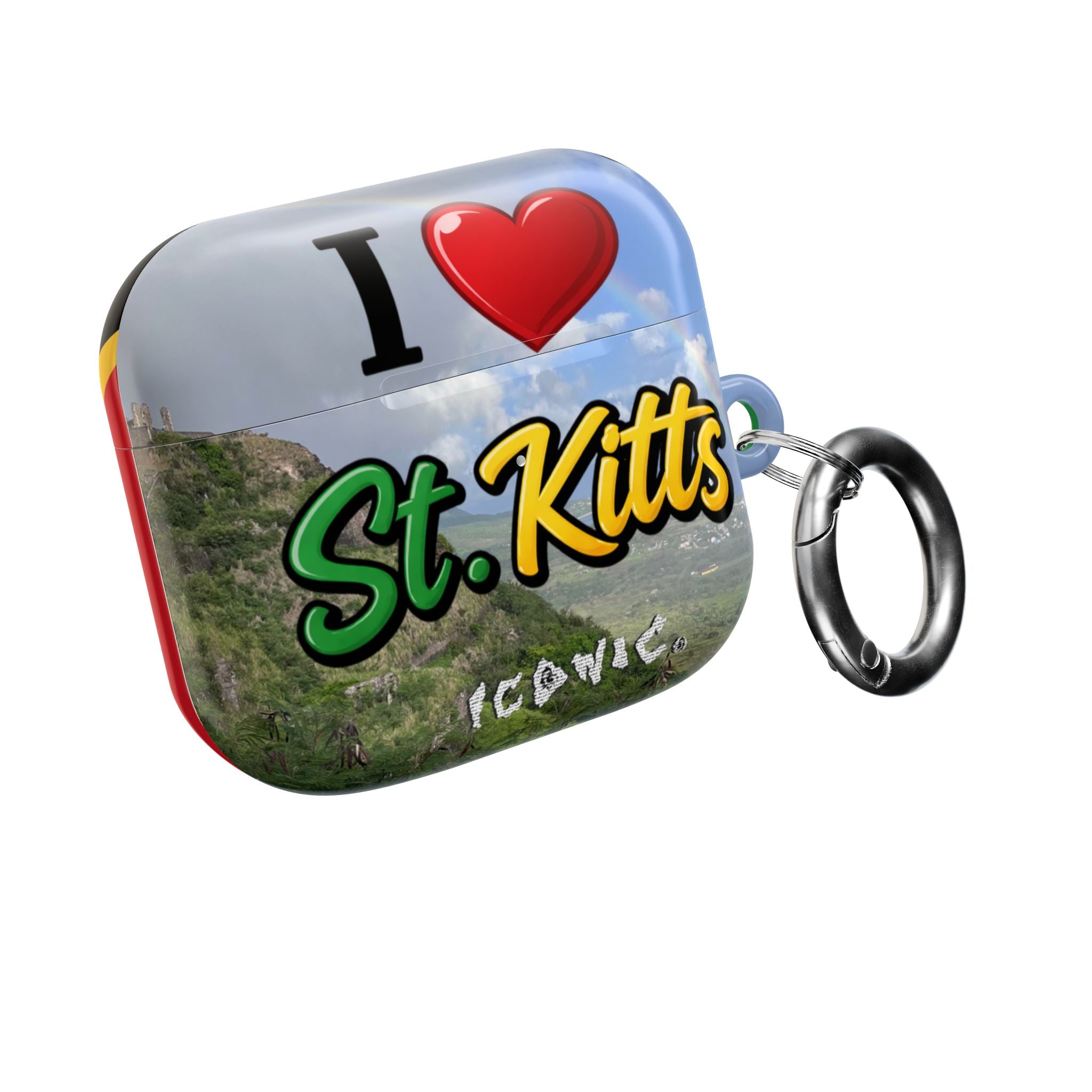 Iconic I Heart St. Kitts AirPods Case