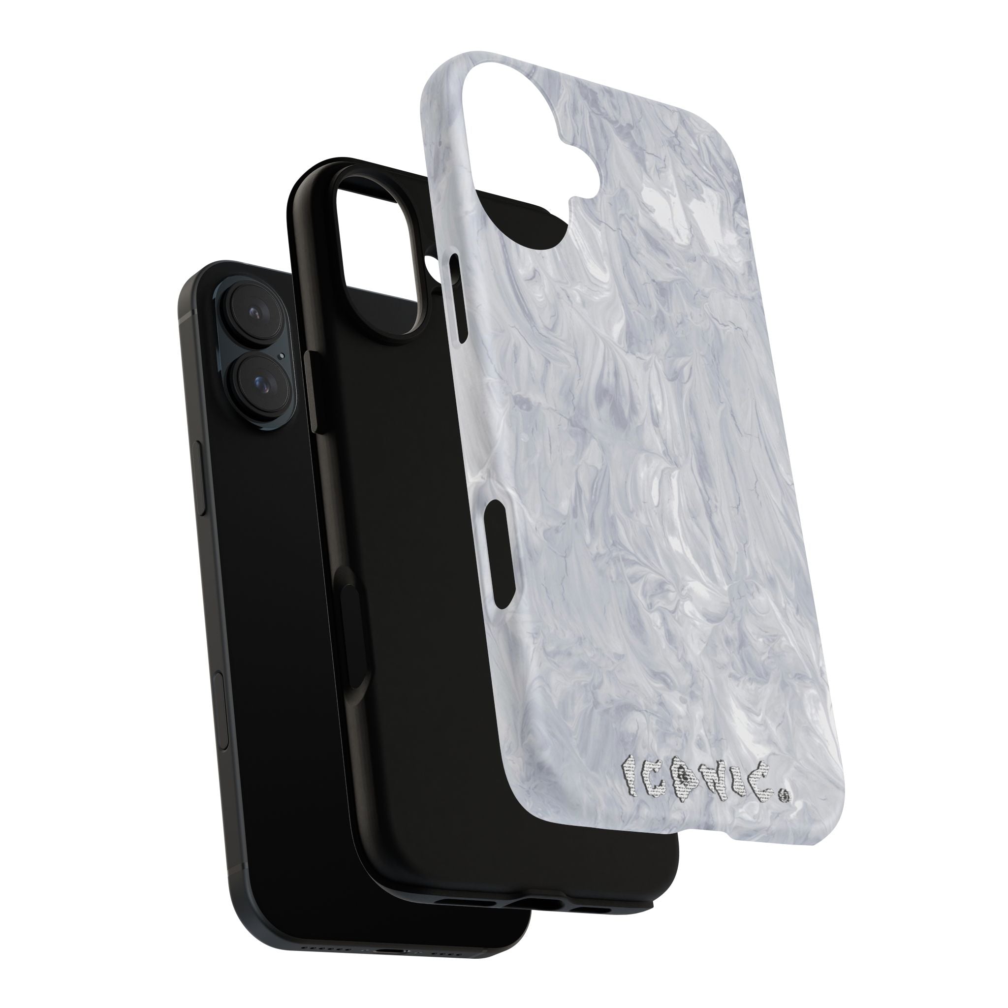 Silver Marble Tough Cases