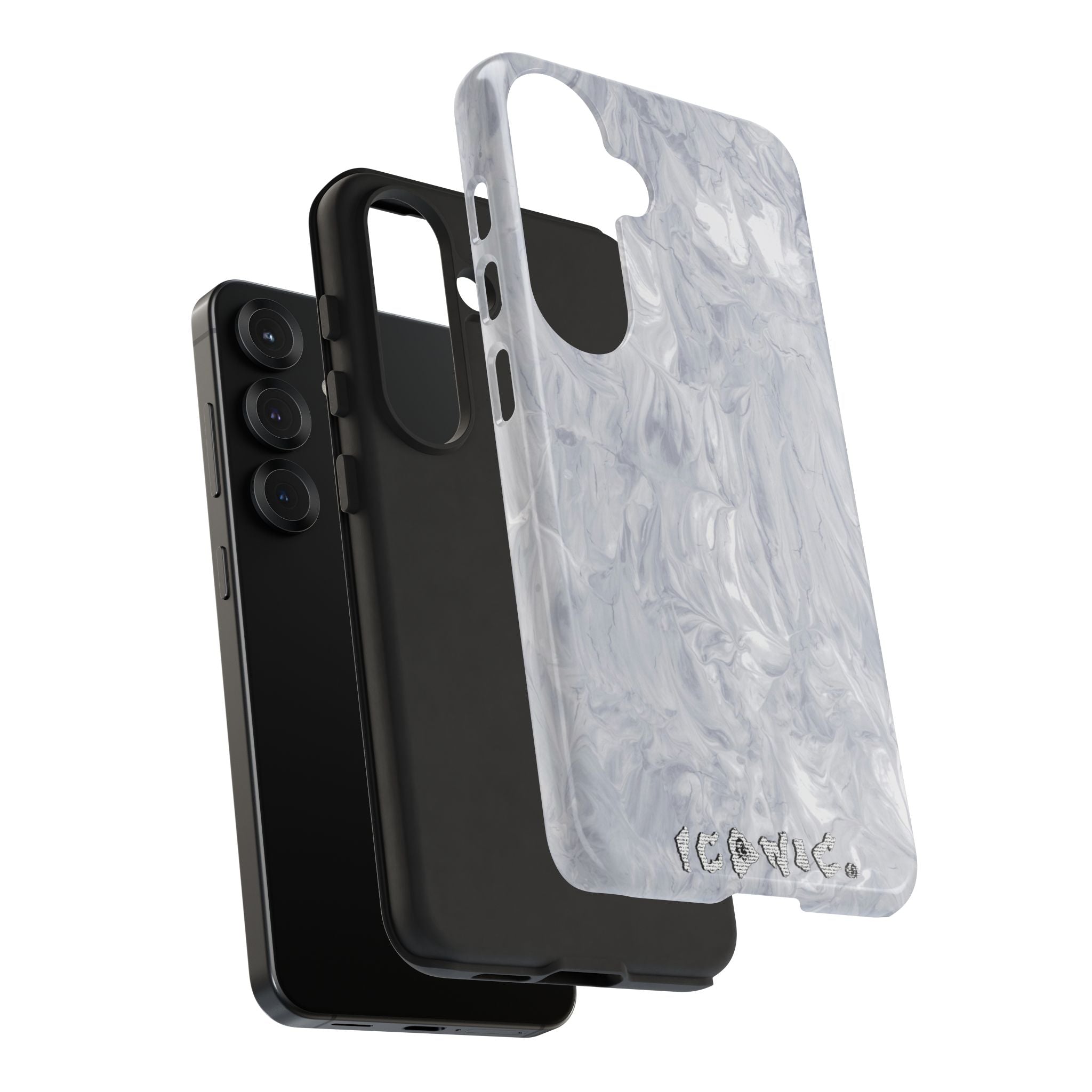 Silver Marble Tough Cases